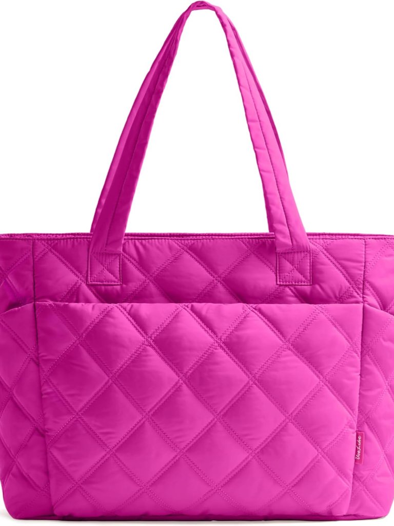 Tote Bag For Women, Lightweight Puffer Tote Work Bags With Compartments For Trav